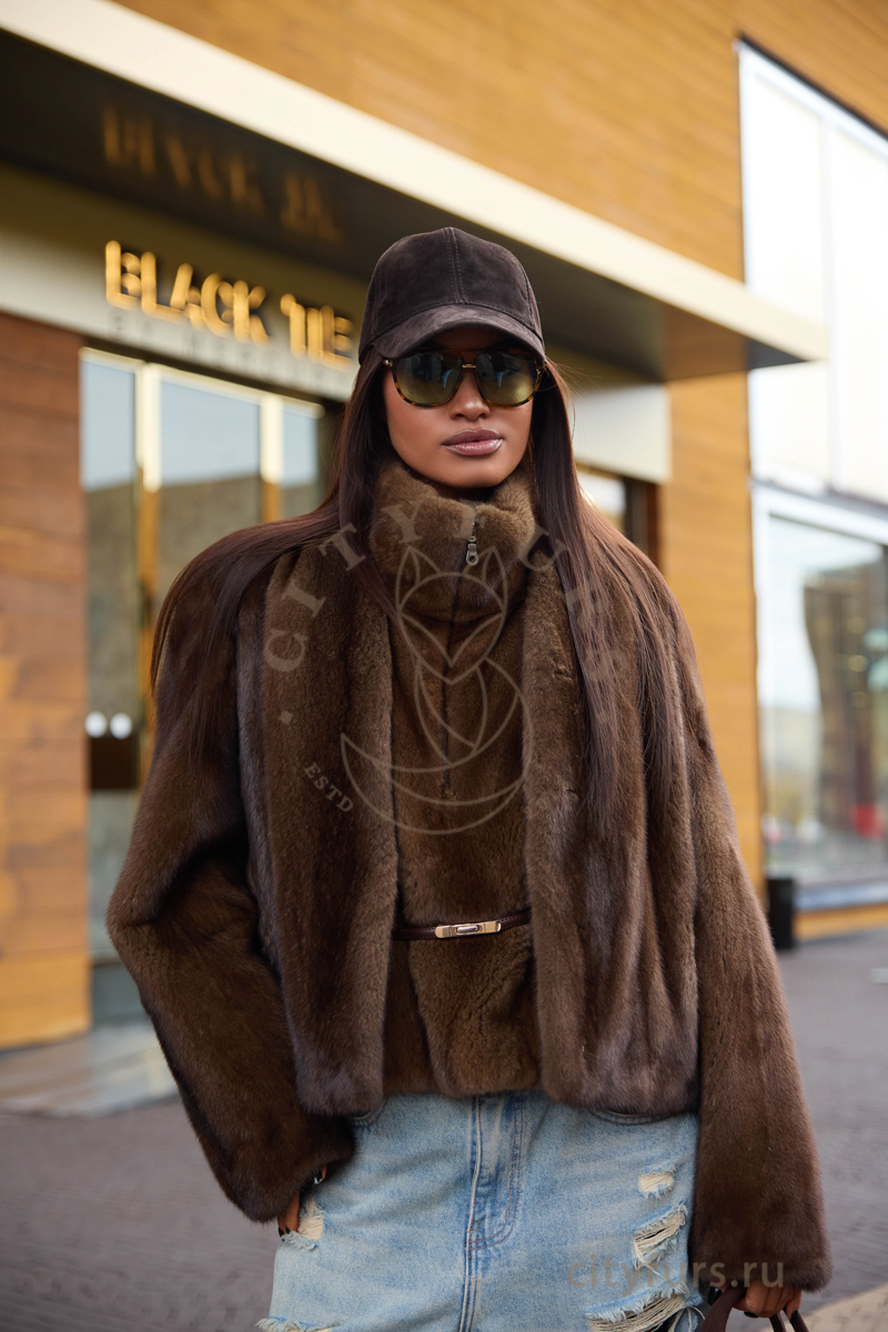 куртка из меха импортной норки, premium collection — соболь (1)