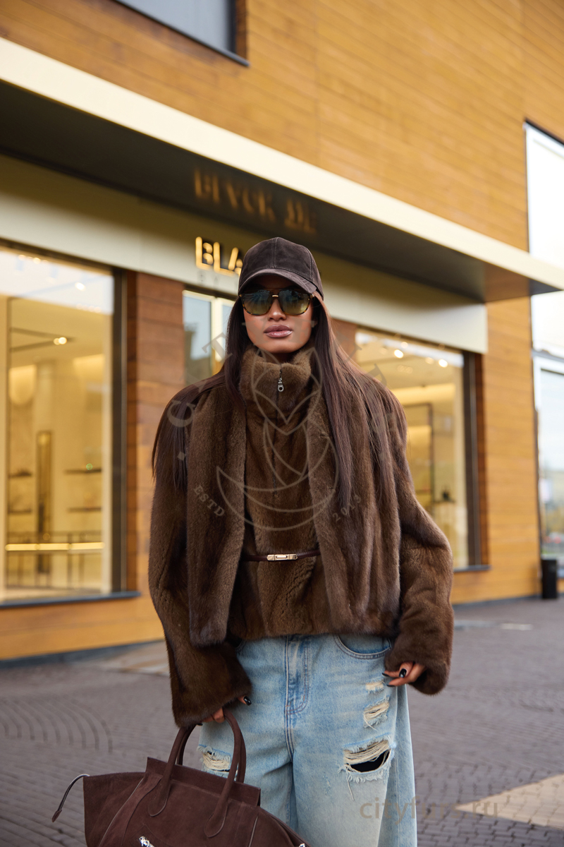 куртка из меха импортной норки, premium collection — соболь (2)