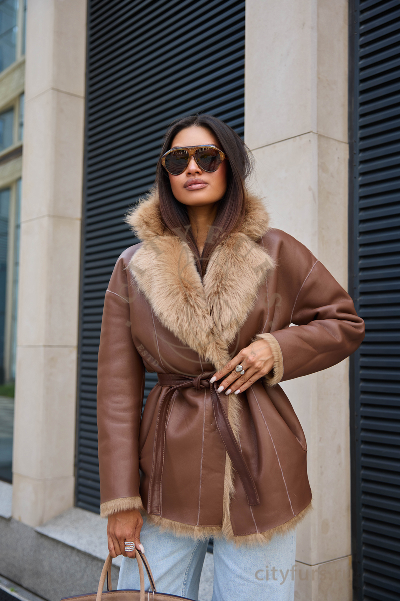 двусторонняя дубленка из итальянского меха тосканы, premium — camel (8) двусторонняя дубленка из итальянского меха тосканы, premium — camel (8)