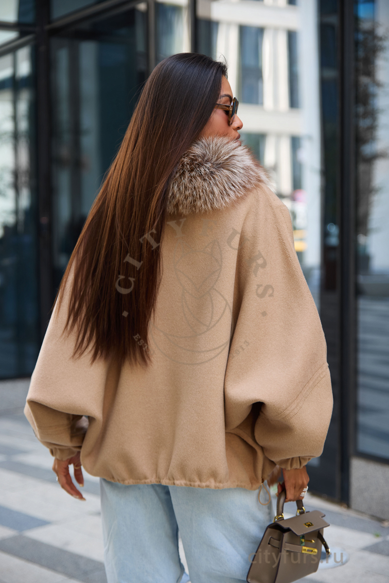 полупальто из итальянского кашемира с мехом королевской лисы, premium — camel (3) полупальто из итальянского кашемира с мехом королевской лисы, premium — camel (3)