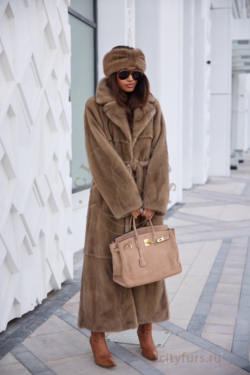 шуба из импортного меха норки, limited collection — капучино (2)